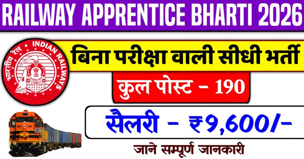 Konkan Railway Trainee Apprentice Bharti 2026