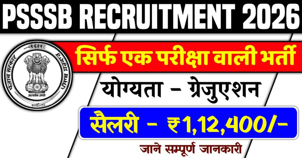 PSSSB Recruitment 2026