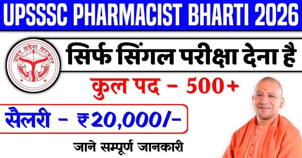 UPSSSC Pharmacist Recruitment 2026