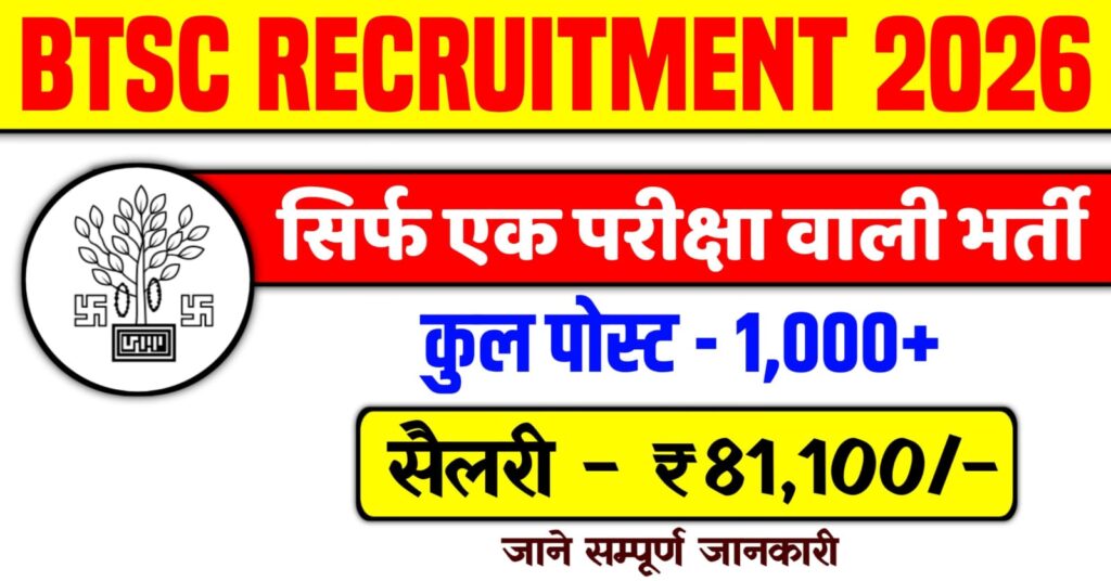 BTSC Laboratory Assistant Recruitment 2026