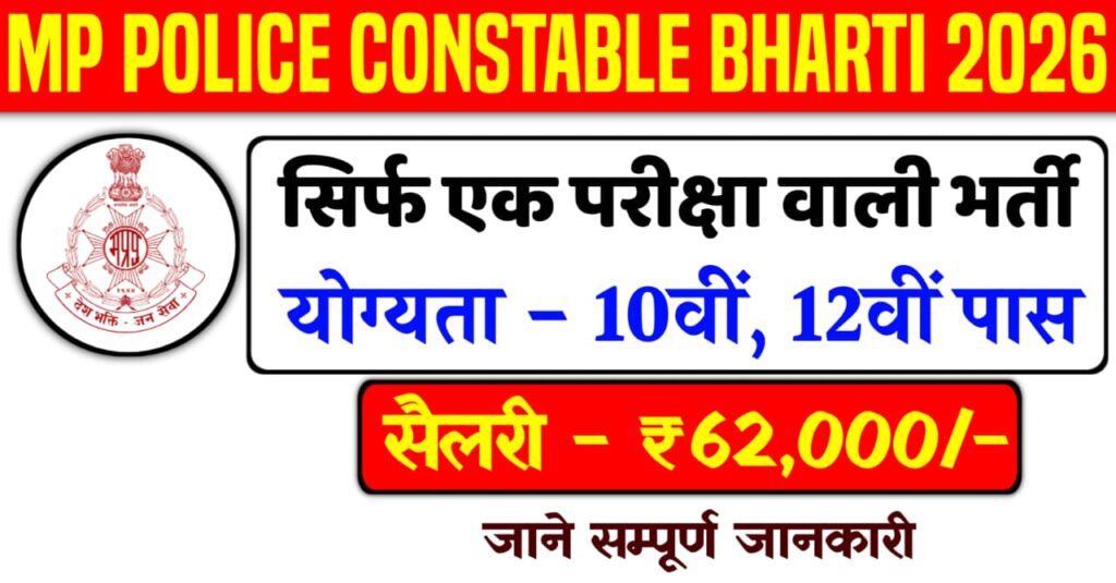 MP Police Constable Recruitment 2026