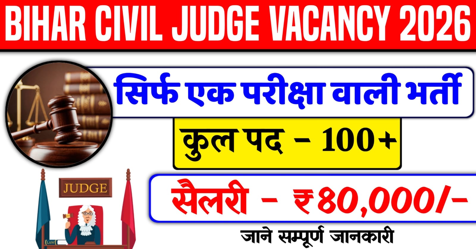 Bihar Civil Judge Vacancy 2026