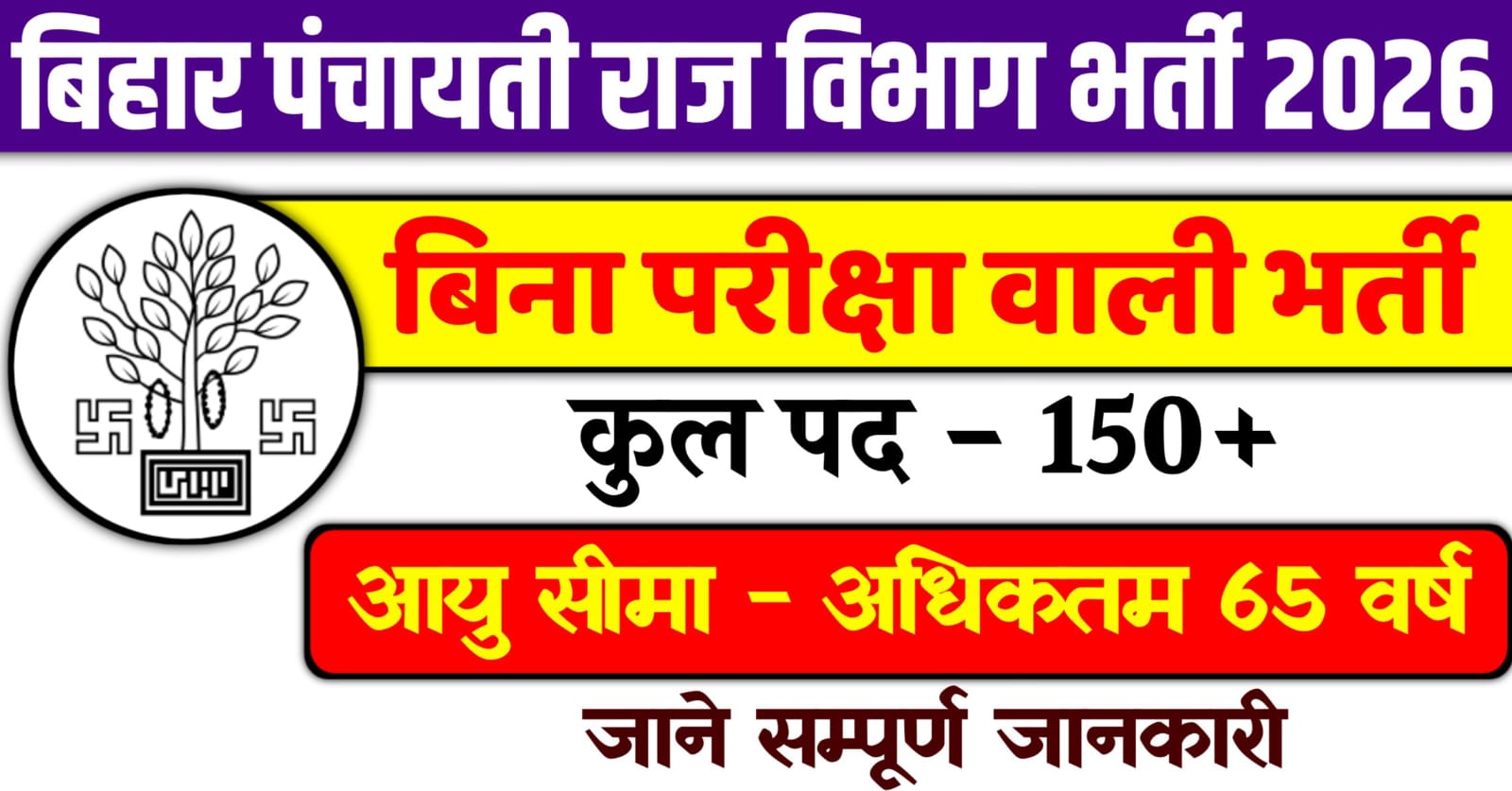 Bihar Panchayati Raj Vibhag Bharti 2026