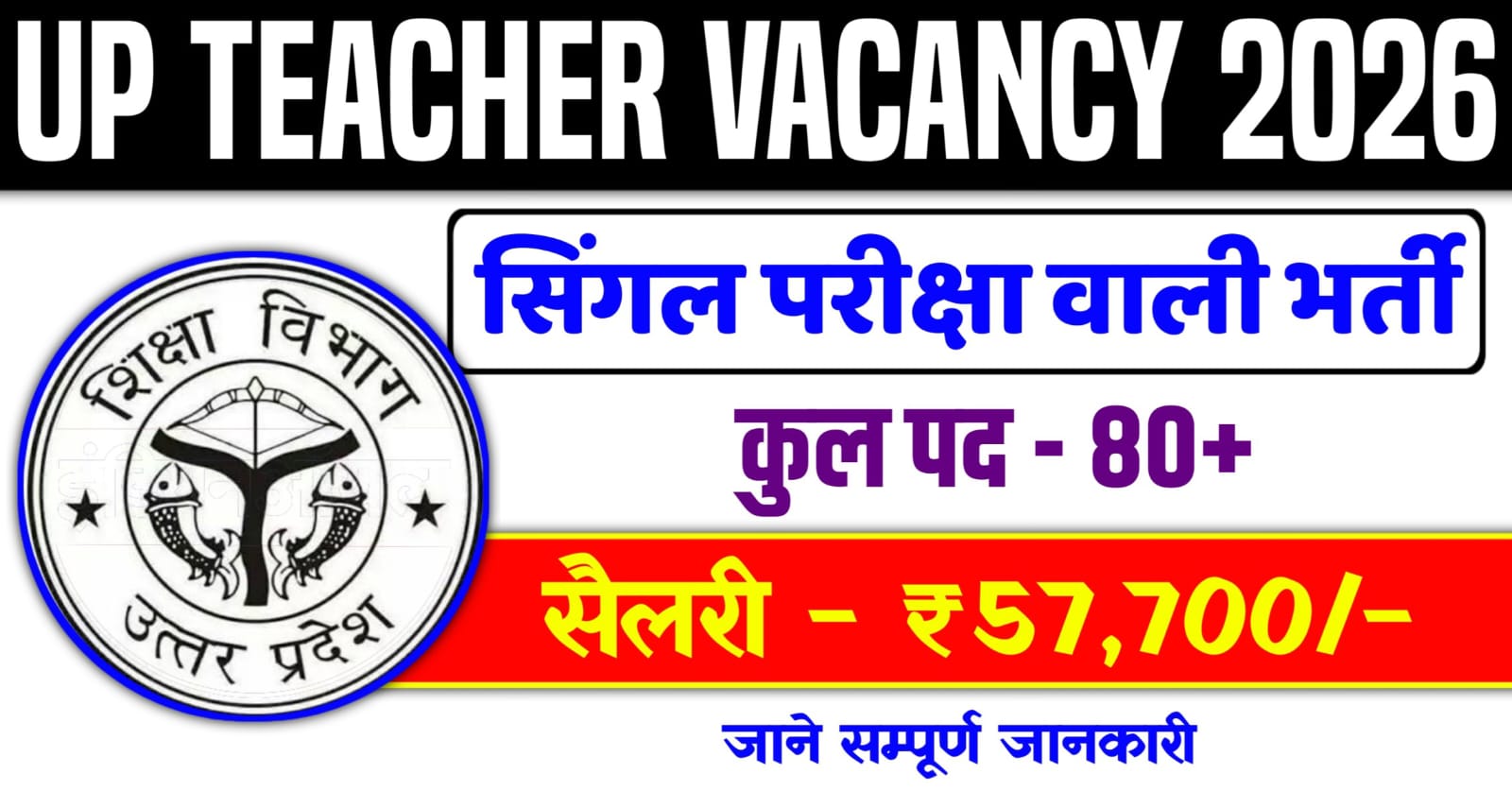 UP Teacher Vacancy 2026