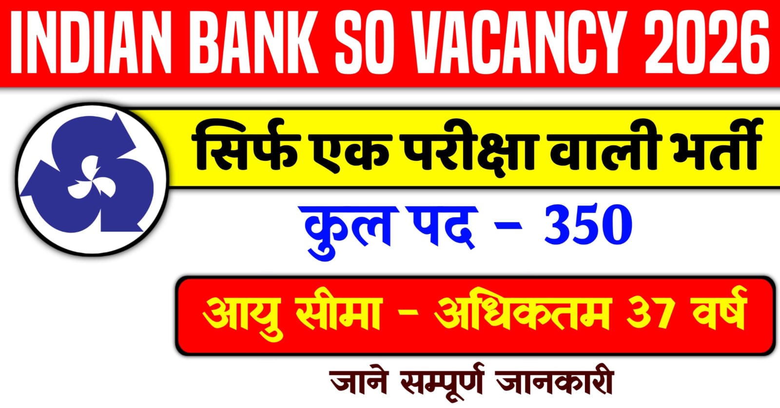 Indian Bank SO Recruitment 2026