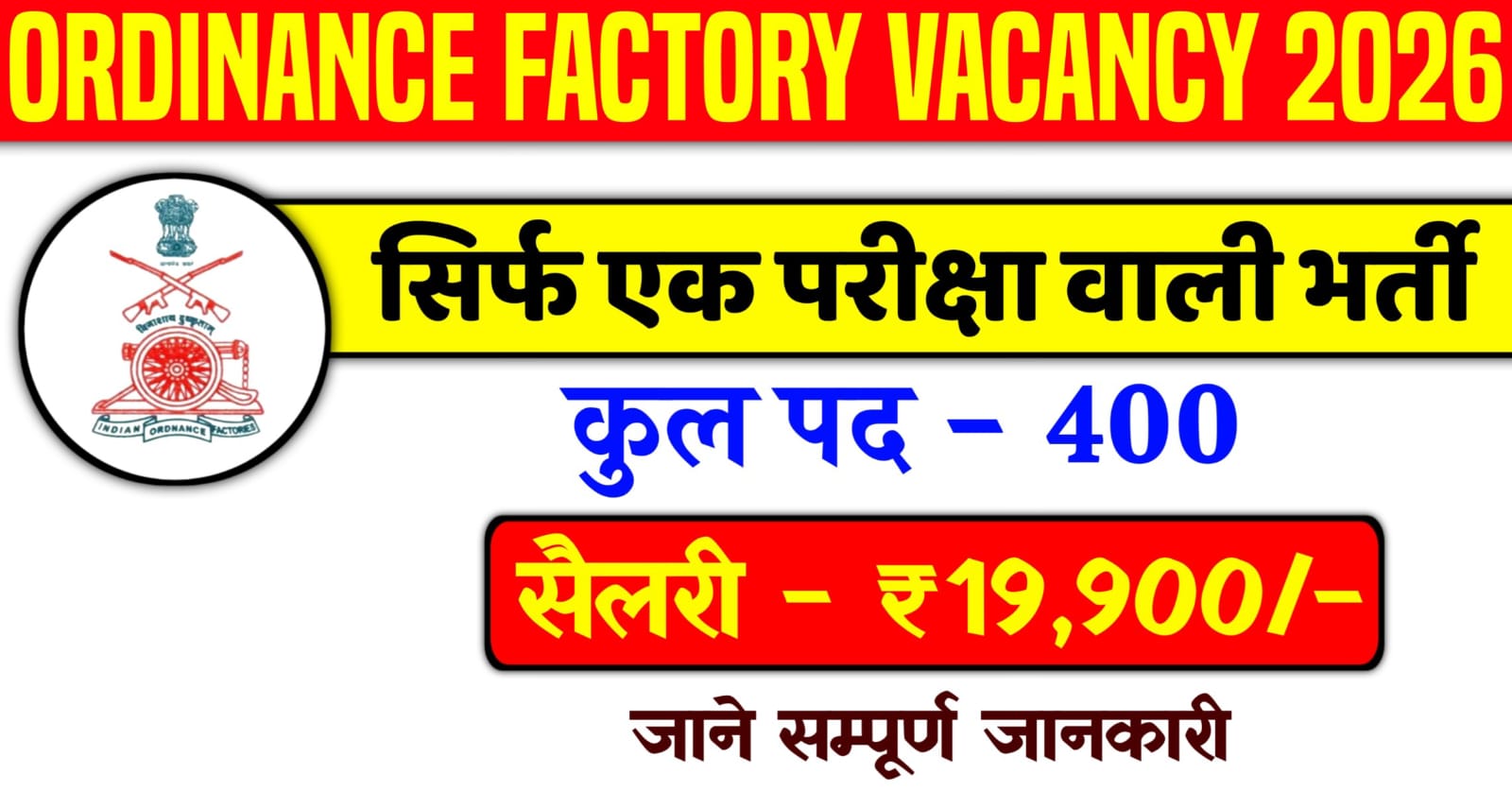 Ordnance Factory Chanda Recruitment 2026