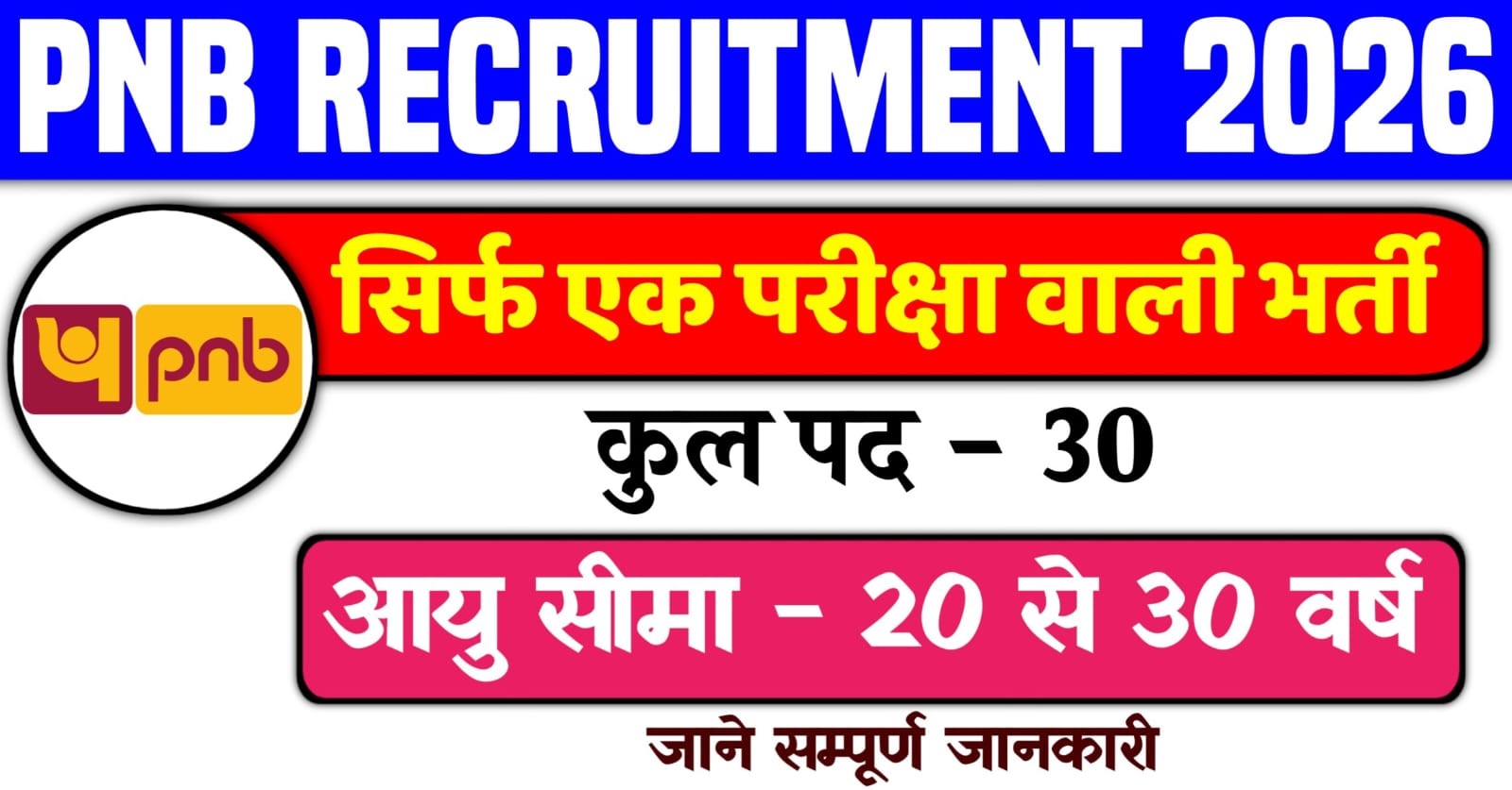 PNB Recruitment 2026