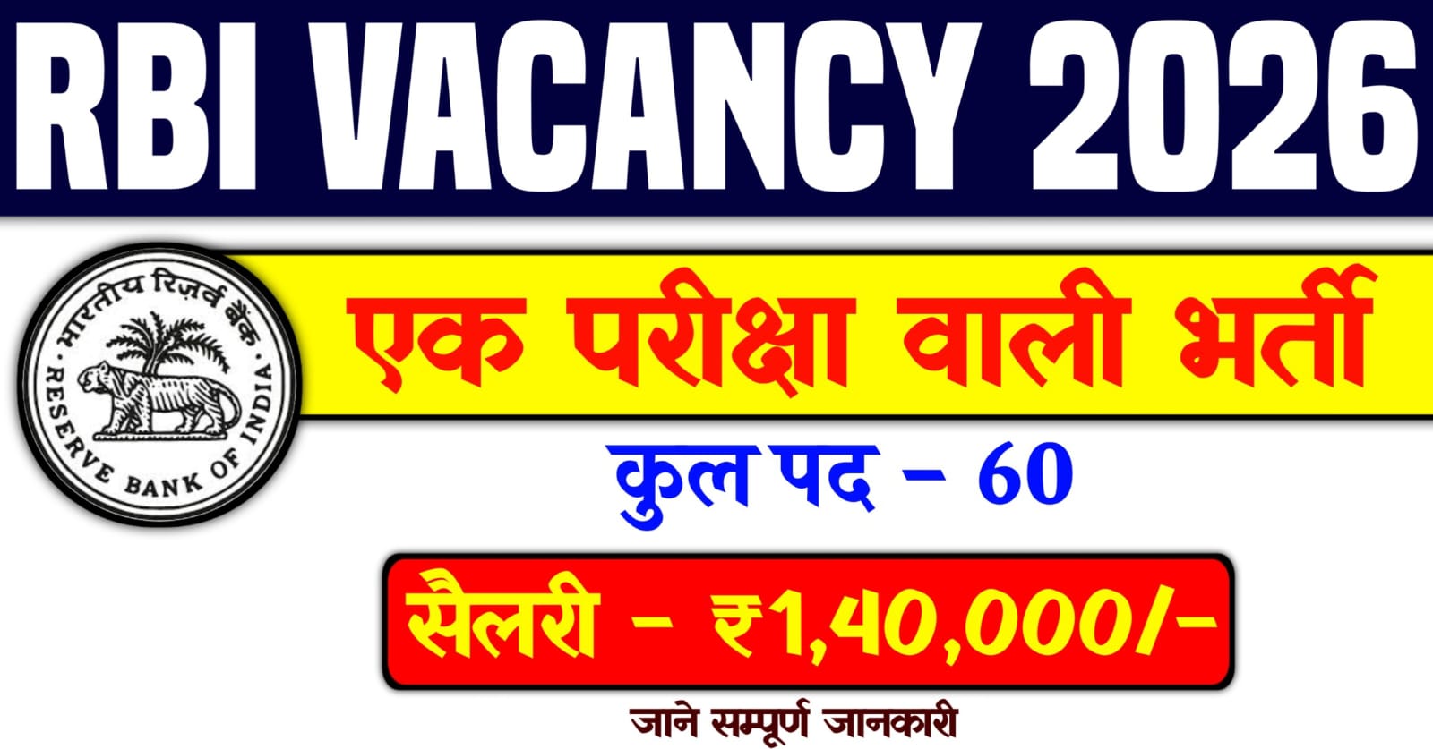 RBI Vacancy 2026