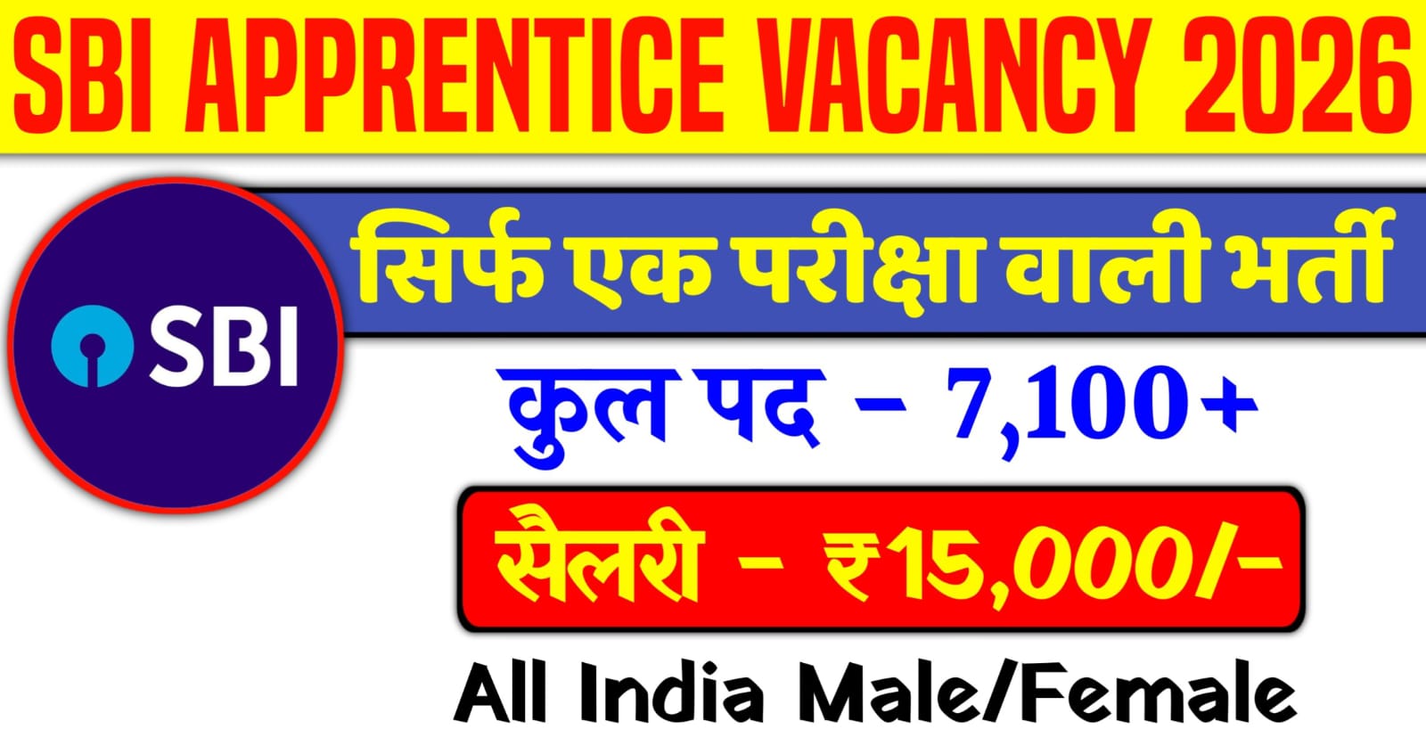 SBI Apprentice Vacancy 2026
