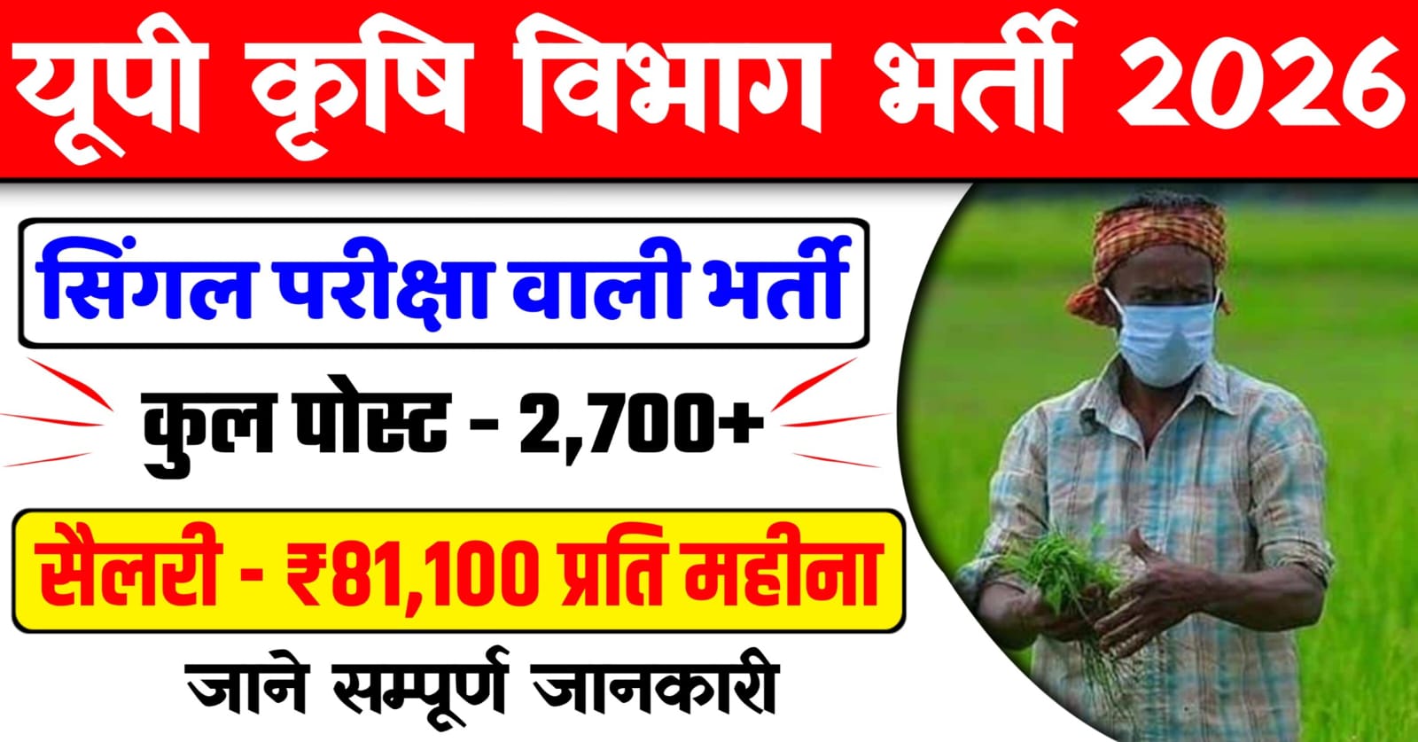 UP Krishi Vibhag Bharti 2026