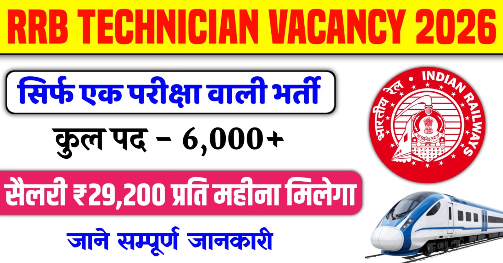 RRB Technician Vacancy 2026