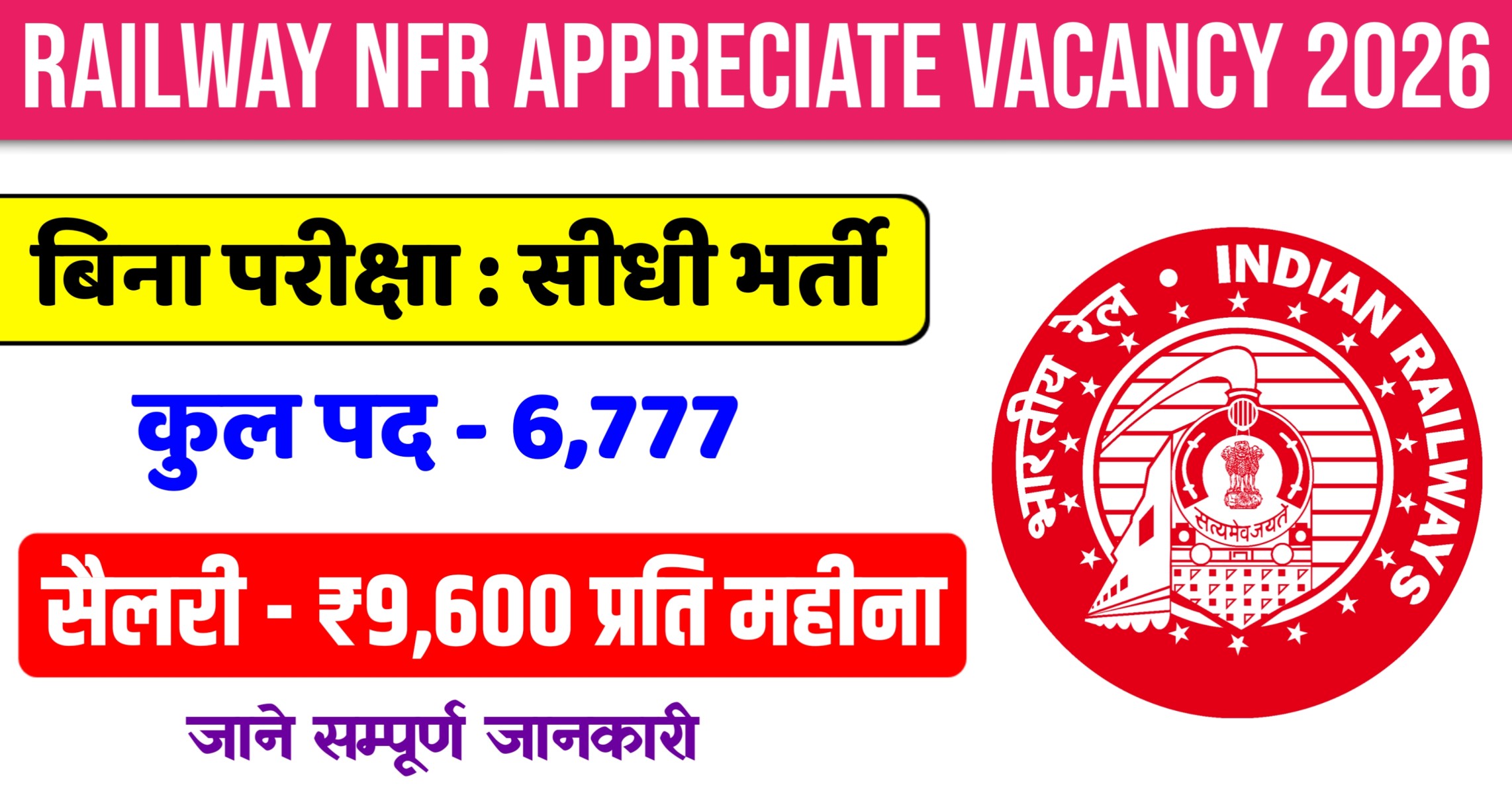 Railway NFR Apprentice Recruitment 2026